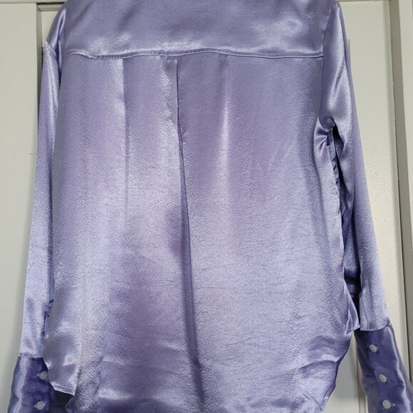 Lavender Free People long-sleeve size small button up blouse. - Picture 2 of 6